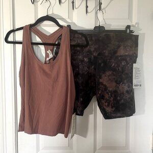 NWT Lululemon Nulu Tank/Align Shorts set 16!!